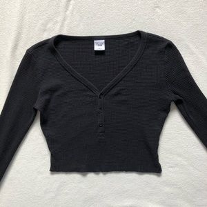 Black Tna Thermal Henley